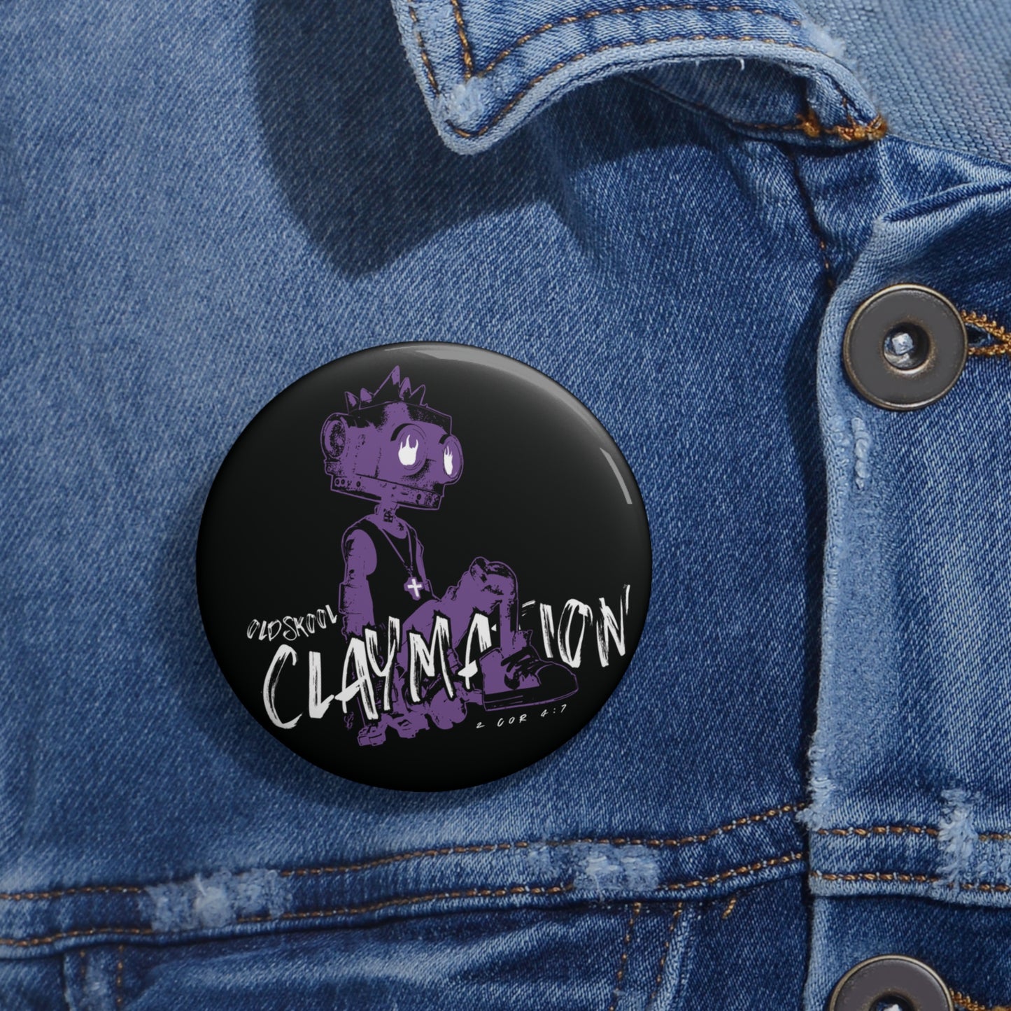 Claymation Pin Button