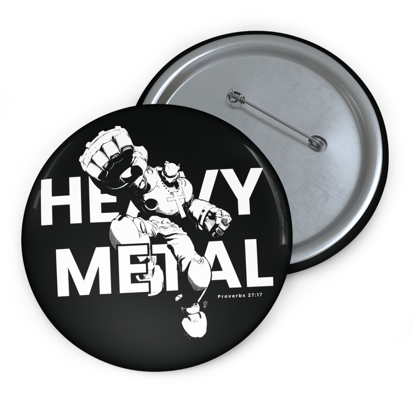 Heavy Metal Pin Button