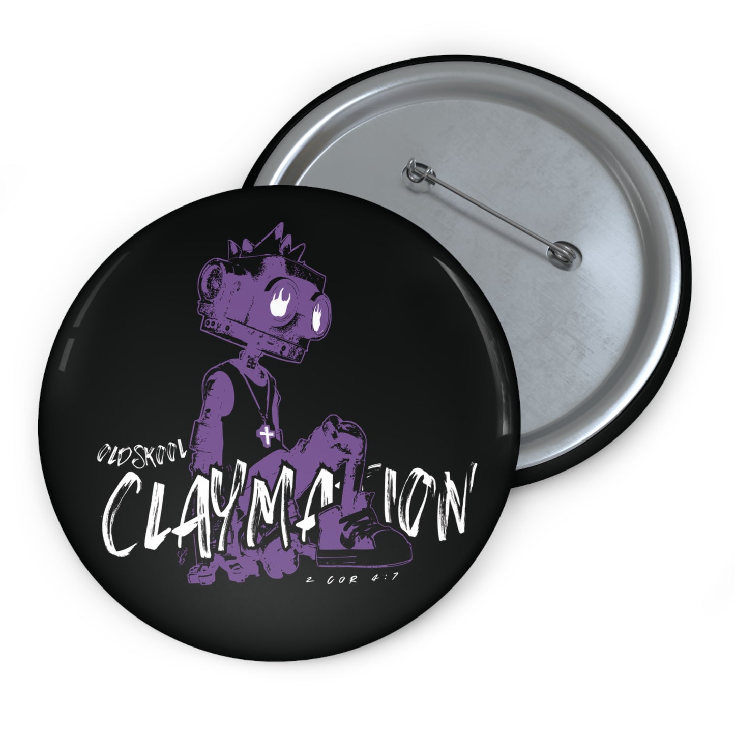 Claymation Pin Button