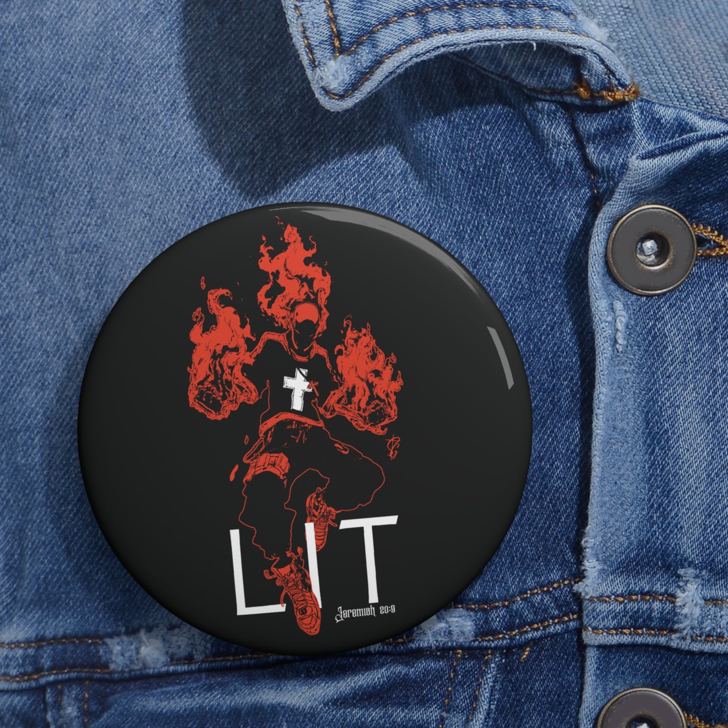 Lit Pin Button