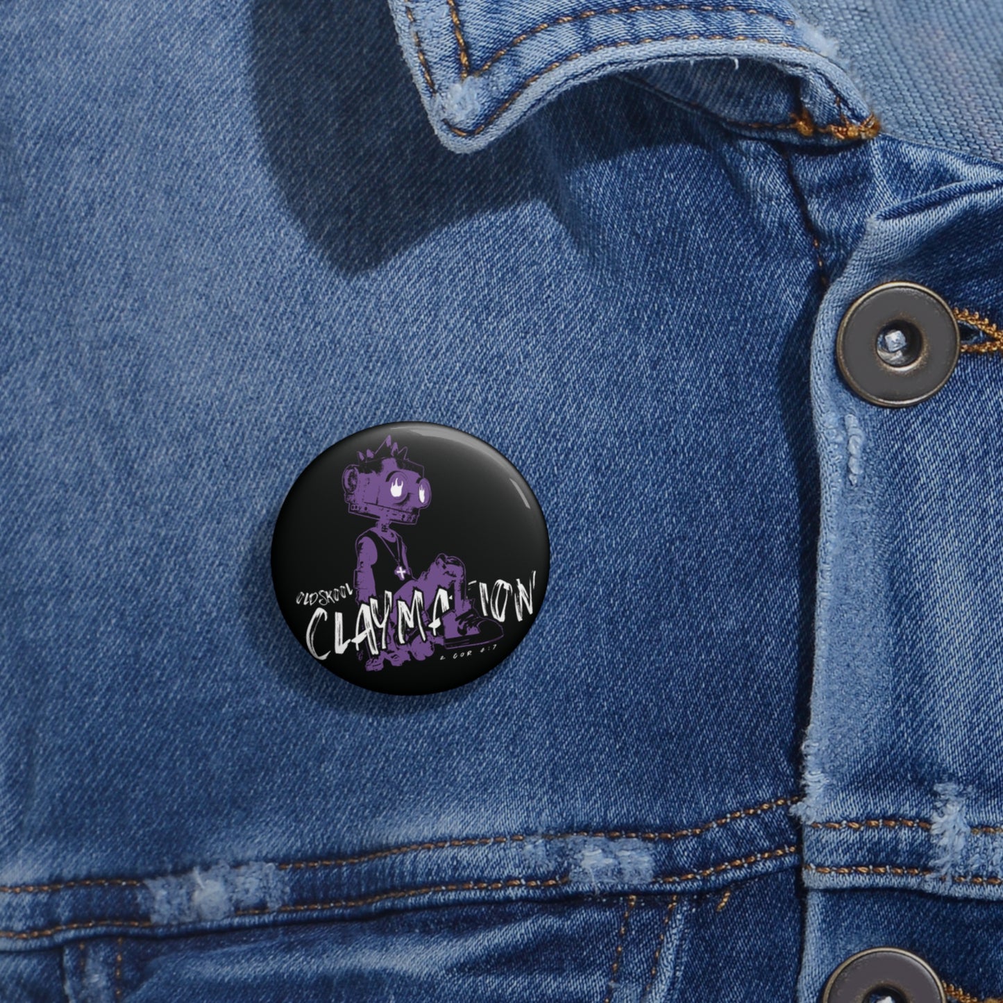 Claymation Pin Button